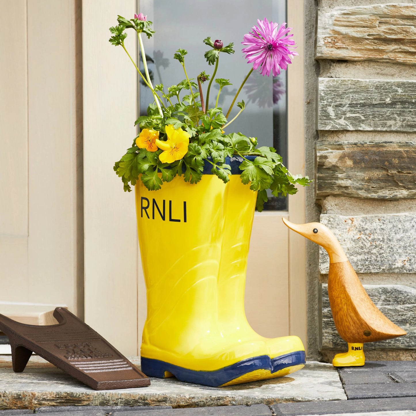 RNLI Yellow Welly Garden Planter, Large